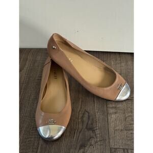 Coach Leather Cap-Toe Flats